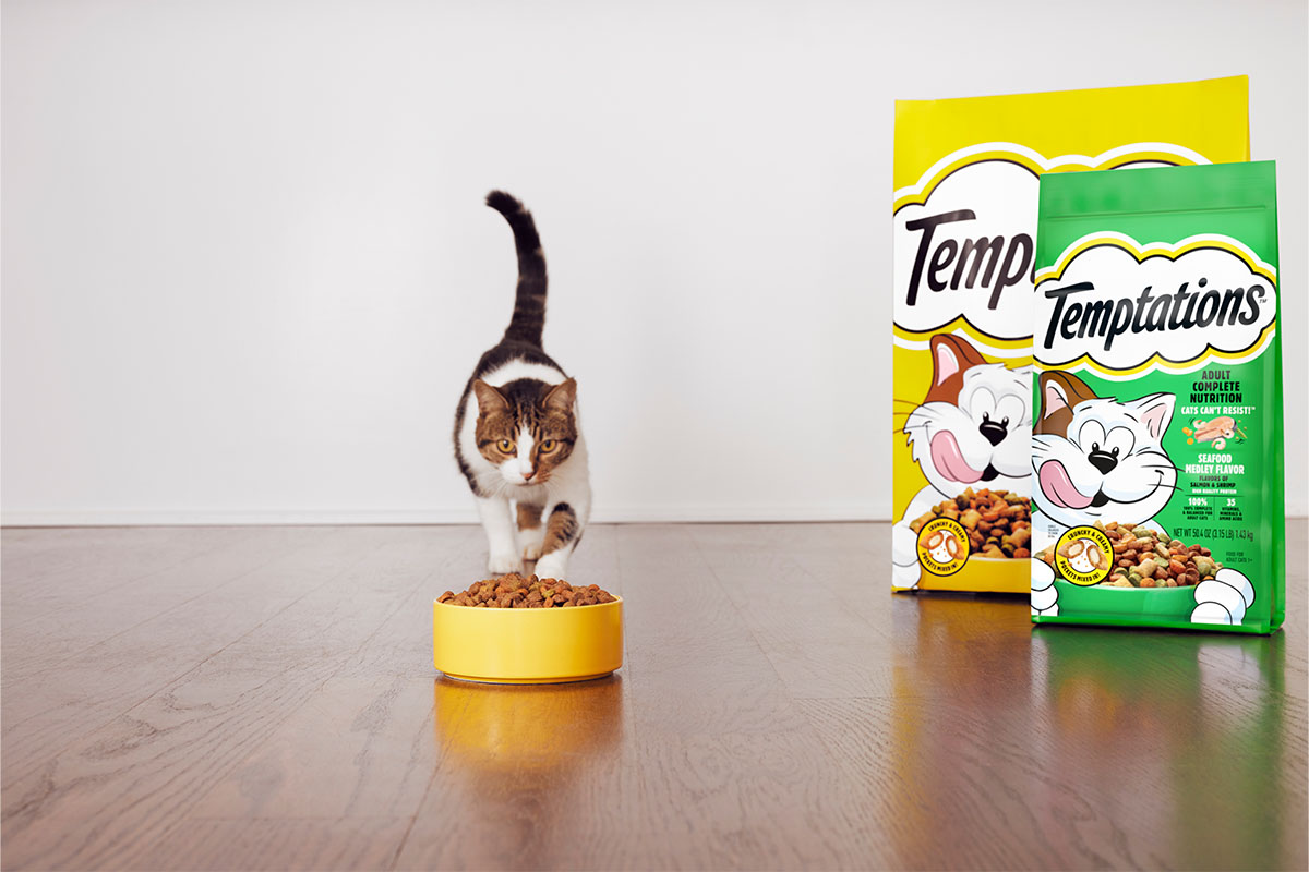 Temptation cat food sale